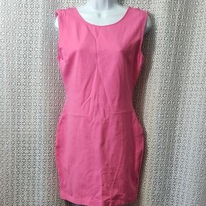 Chic Pink Sleeveless Mini Dress